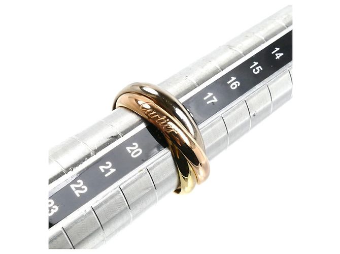 Anello Cartier Trinity in oro rosa giallo e bianco 18K - vista 5