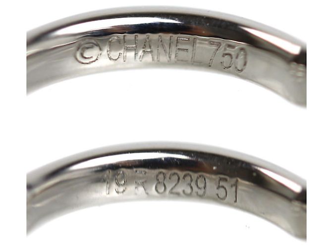 Chanel 18K Weißgold Camellia Diamant Ring - Ansicht 5