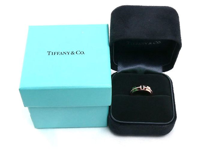 Tiffany & Co Anello Tiffany T Two stretto e largo in oro rosa 18K con diamanti - vista 8