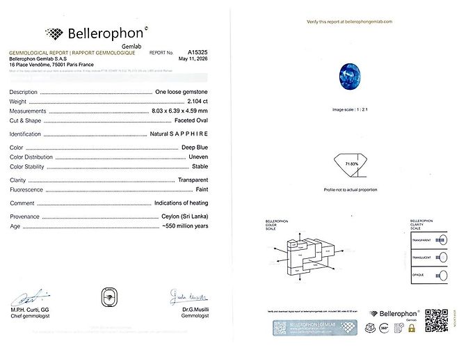 Autre Marque Weißgoldring, Saphir und Diamanten - Ansicht 7