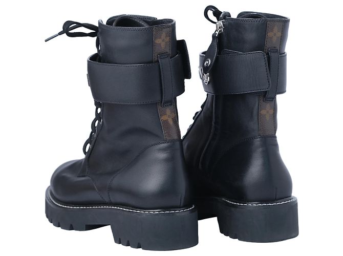 Botas Territory Flat Ranger en piel de becerro Louis Vuitton Negro - vista 3
