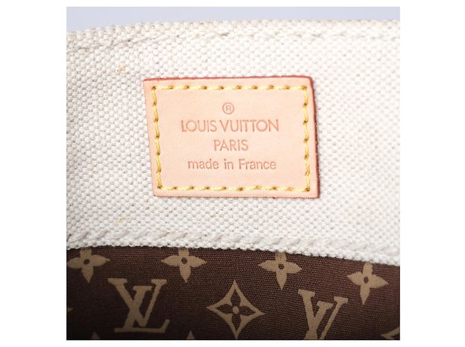 Borsa Cabas Pm Globe in tela rossa Louis Vuitton Beige - vista 9