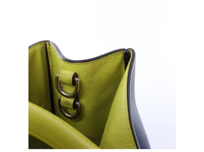 Borsa 2Way Diorissimo in pelle blu navy x giallo - vista 11