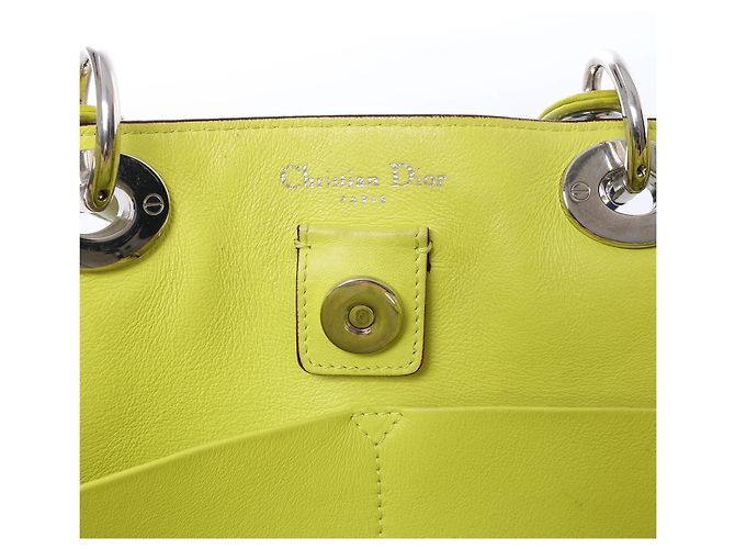 Borsa 2Way Diorissimo in pelle blu navy x giallo - vista 14