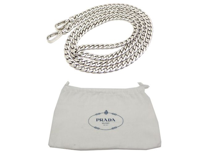 Borsa a tracolla in pelle nera Prada Sydney Nero - vista 10