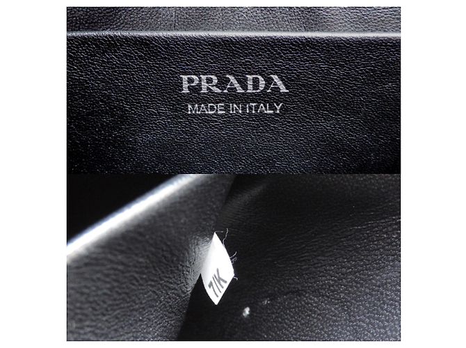 Borsa a tracolla in pelle nera Prada Sydney Nero - vista 7