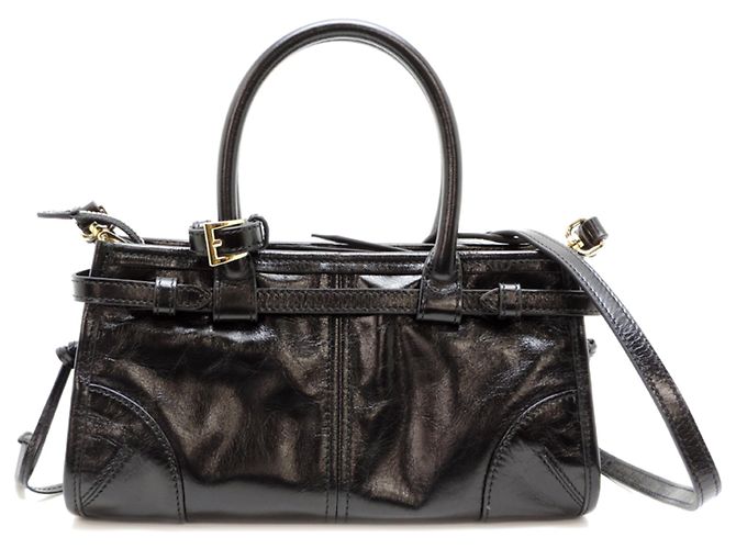 Mini borsa in pelle Bonnie di Prada Nero - vista 2