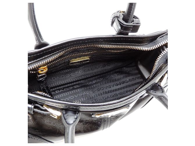 Mini borsa in pelle Bonnie di Prada Nero - vista 6