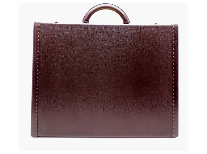 Valigetta in pelle Taiga Louis Vuitton Marrone - vista 2