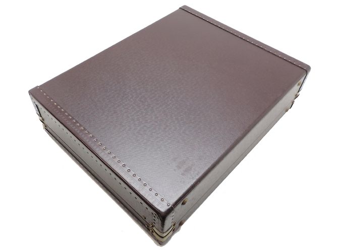 Valigetta in pelle Taiga Louis Vuitton Marrone - vista 4