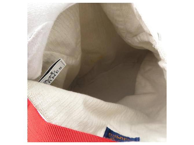 Hermès Borsa a tracolla in cotone Hermes Cavalier Beige - vista 6