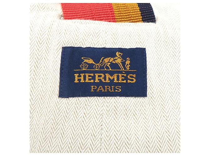 Hermès Borsa a tracolla in cotone Hermes Cavalier Beige - vista 7