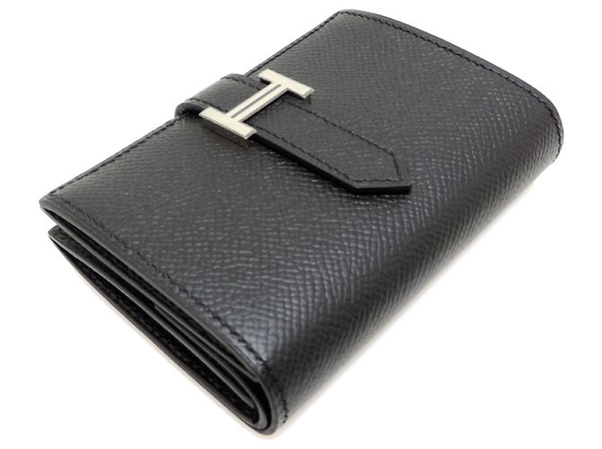 Tarjetero Hermès Bearn Mini Negro - vista 3