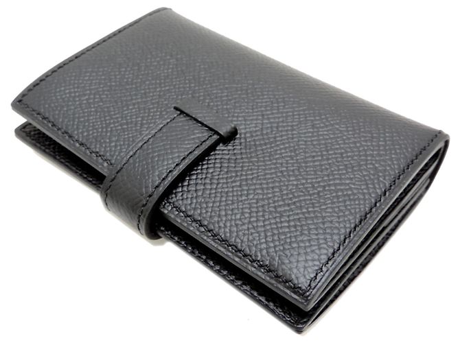 Tarjetero Hermès Bearn Mini Negro - vista 4