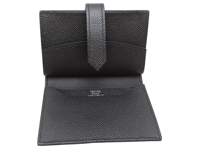 Tarjetero Hermès Bearn Mini Negro - vista 5