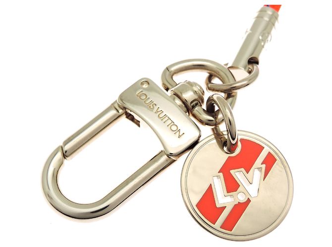 Portefeuille Adventure Keychain Louis Vuitton MP2129 Argento Arancione - vista 4