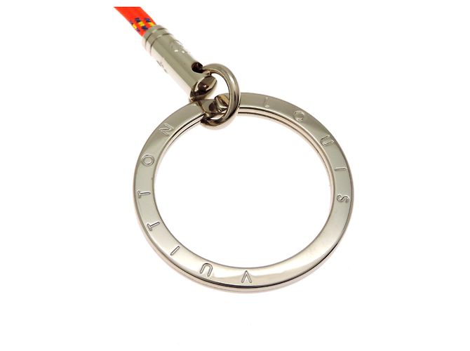 Portefeuille Adventure Keychain Louis Vuitton MP2129 Argento Arancione - vista 6