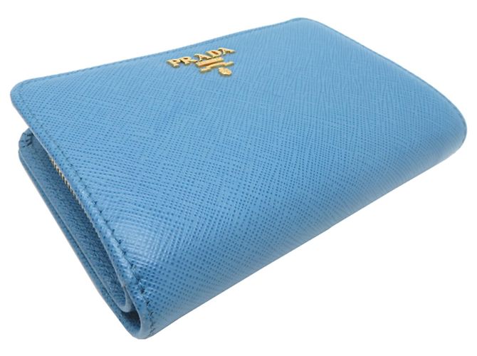 Saffiano Portafoglio bi-fold da donna Prada Bianco Blu Multicolore Giallo Blu navy - vista 3