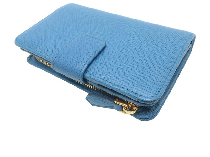 Saffiano Portafoglio bi-fold da donna Prada Bianco Blu Multicolore Giallo Blu navy - vista 4
