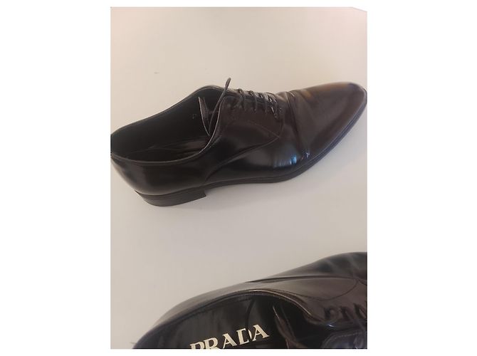 Scarpe eleganti Prada in pelle nera Nero - vista 7