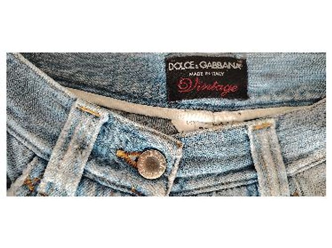 Dolce & Gabbana Vaqueros Flare Distressed Azul - vista 3