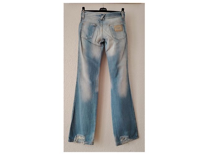 Dolce & Gabbana Vaqueros Flare Distressed Azul - vista 5