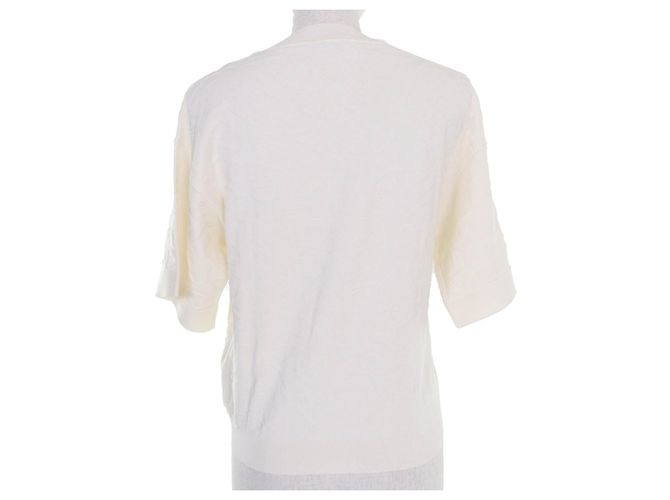 Hermès Hermes Naoussa Chne Dunkel Ivory Silk Knit Crudo - vista 3