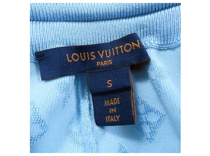 Set 2way in seta jacquard Monogram Louis Vuitton Blu Blu chiaro - vista 11