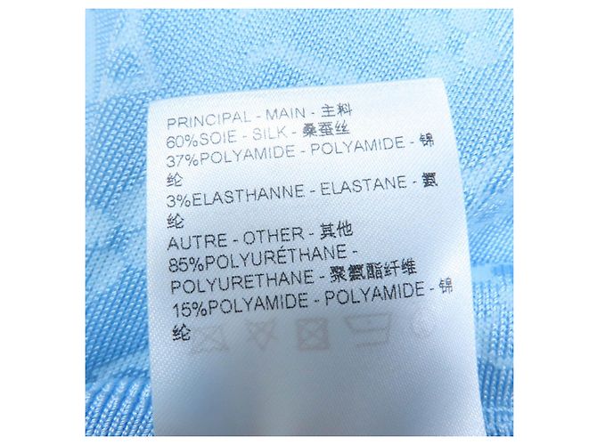 Set 2way in seta jacquard Monogram Louis Vuitton Blu Blu chiaro - vista 13