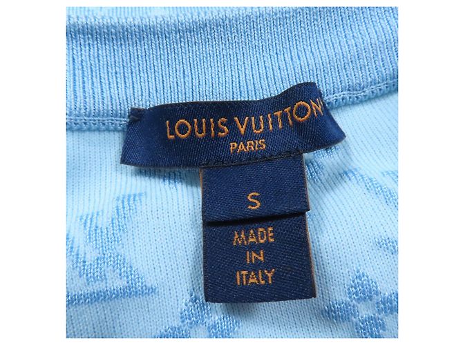 Set 2way in seta jacquard Monogram Louis Vuitton Blu Blu chiaro - vista 7