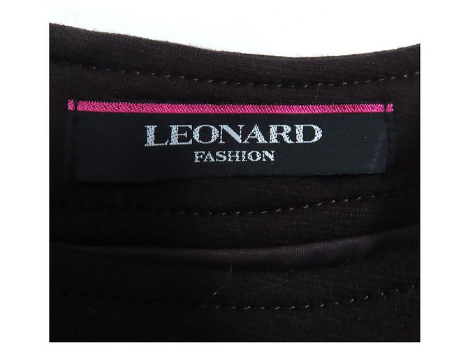 Autre Marque LEONARD FASHION Woll-Einzelstück Braun Dunkelbraun - Ansicht 8