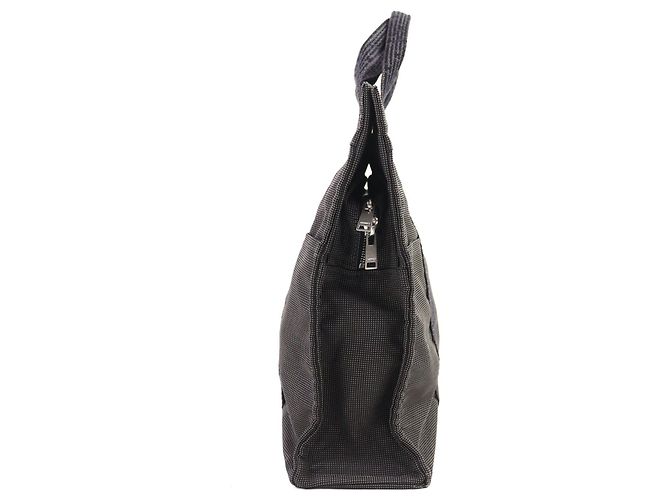 Hermès Hermes Her Line Canvas Tote Bag Braun Grau - Ansicht 3