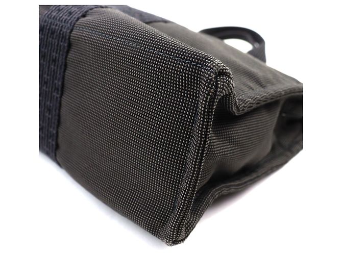 Hermès Hermes Her Line Canvas Tote Bag Braun Grau - Ansicht 6