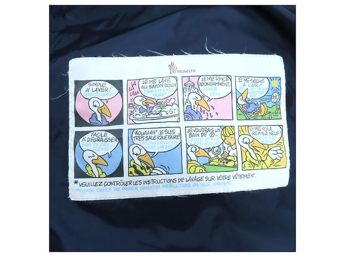 Moncler FLAMME GIUBBOTTO Abrigo de nylon y plumón Azul Azul marino - vista 10