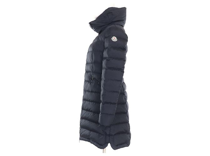 Moncler FLAMME GIUBBOTTO Abrigo de nylon y plumón Azul Azul marino - vista 2