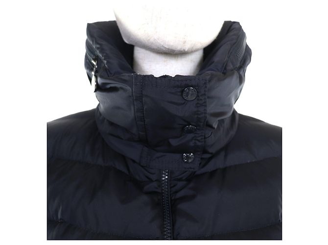 Moncler FLAMME GIUBBOTTO Abrigo de nylon y plumón Azul Azul marino - vista 4