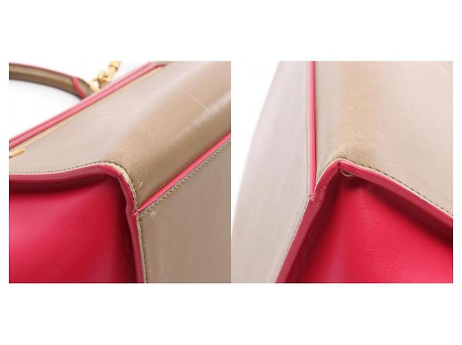 Céline Borsa a mano CELINE Trapeze Small in pelle Marrone Rosa - vista 10