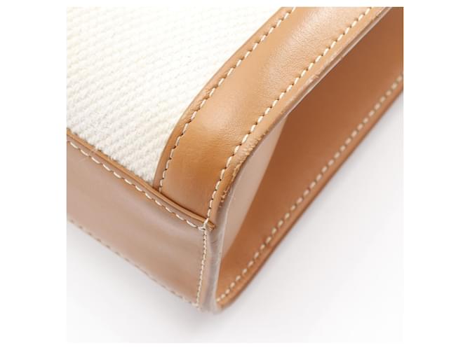 Cabas Céline Borsa Tote Verticale Celine Small Marrone Bianco - vista 7