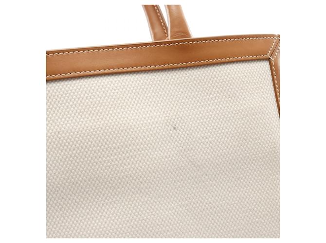 Cabas Céline Borsa Tote Verticale Celine Small Marrone Bianco - vista 8