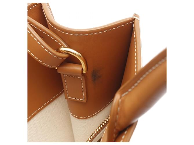 Cabas Céline Borsa Tote Verticale Celine Small Marrone Bianco - vista 9