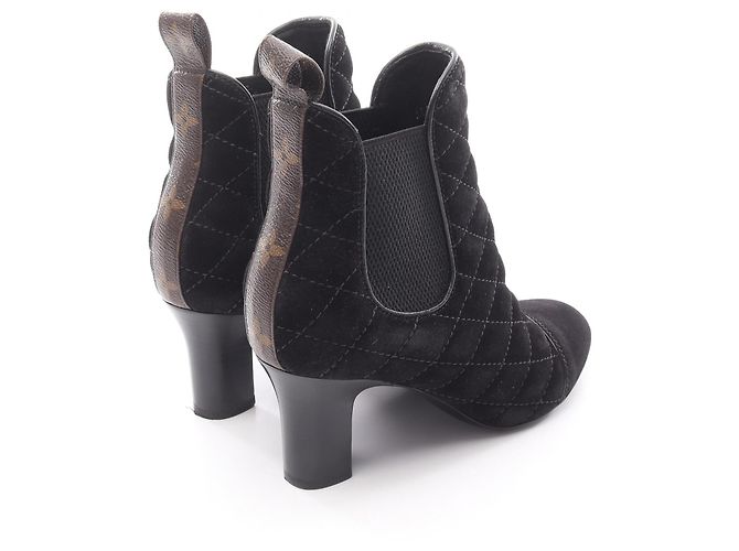 Botas Louis Vuitton Monogram Castaño Negro - vista 2