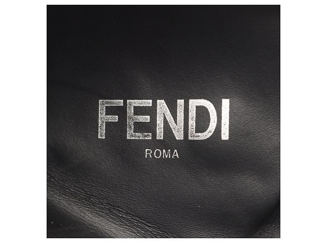 Fendi Monster Bugs Eye Suede Leather Slip-on Schwarz Gelb - Ansicht 5