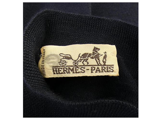 Maglia in cashmere e seta Hermès Blu Blu navy - vista 4