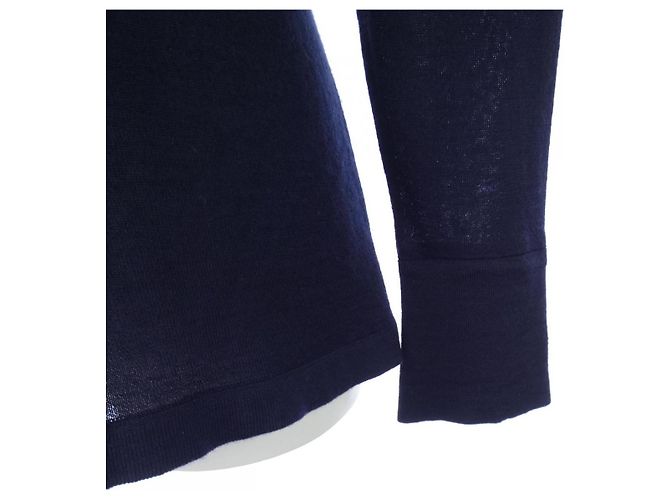 Maglia in cashmere e seta Hermès Blu Blu navy - vista 6