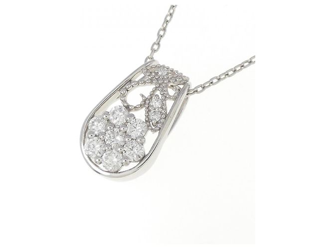 Autre Marque Pt950 Diamant-Halskette Silber - Ansicht 3