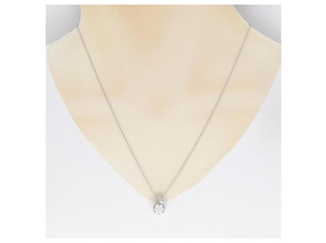 Autre Marque Pt950 Diamant-Halskette Silber - Ansicht 6