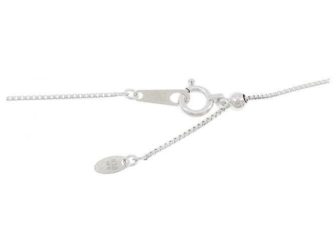Autre Marque Au750 Weißgold Initial A Diamant Halskette Silber - Ansicht 5