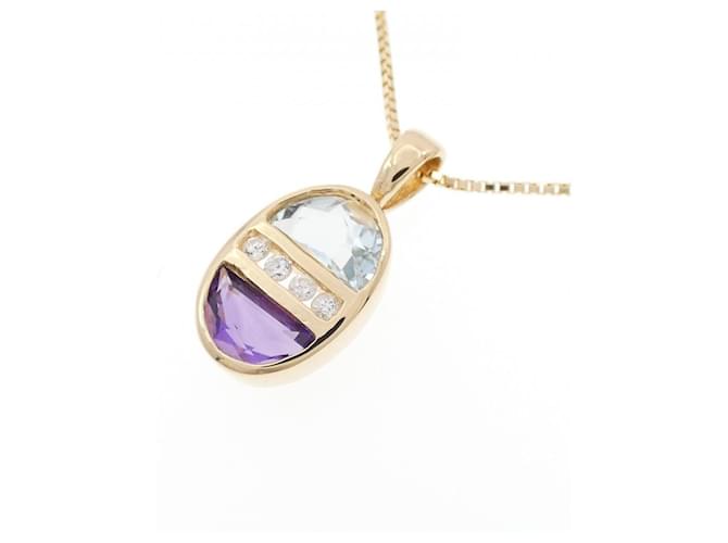 Autre Marque Collana con pendente Au750 Multi Gemstone D'oro - vista 3