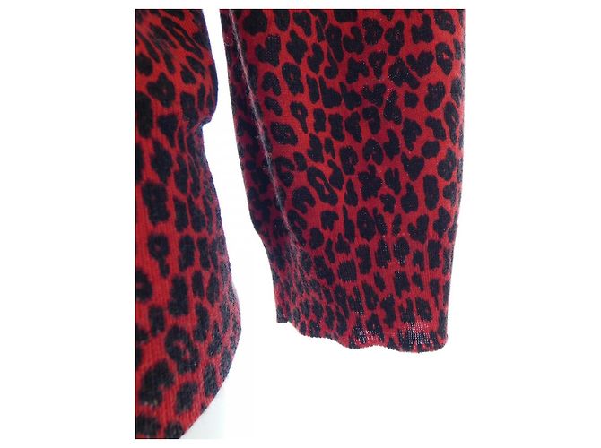 Top in seta e cashmere Christian Dior 144S71AM120 Nero Rosso - vista 6