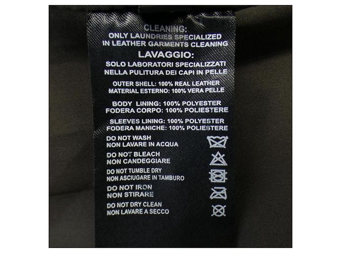 Autre Marque Chaqueta de cuero D'AMICO Castaño - vista 3